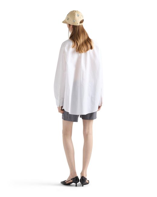 Prada White Linen Muslin Shirt