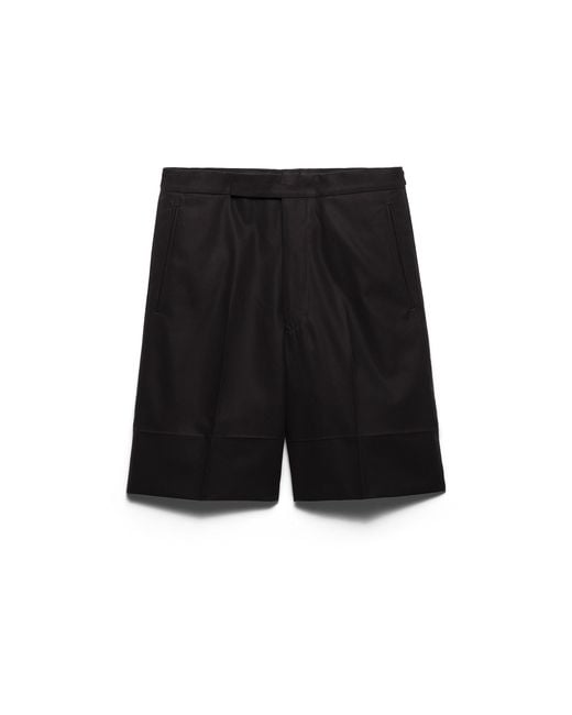 Prada Black Cotton Bermudas for men