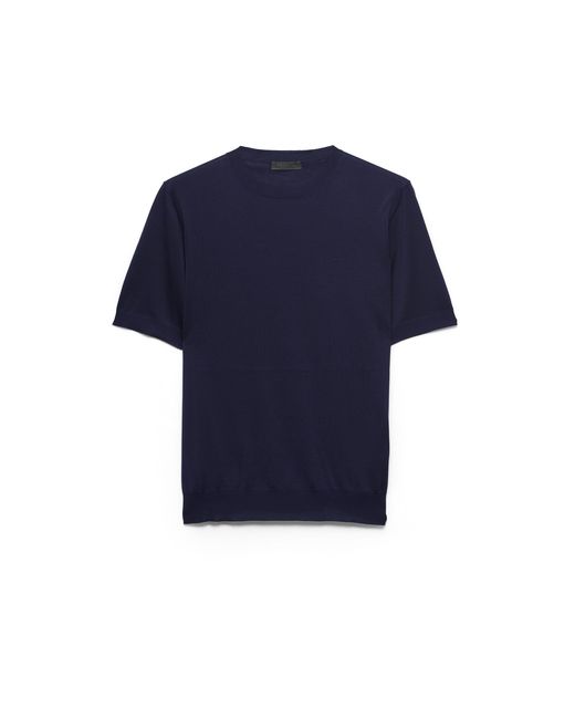 Pull À Manches Courtes Prada pour homme en coloris Blue