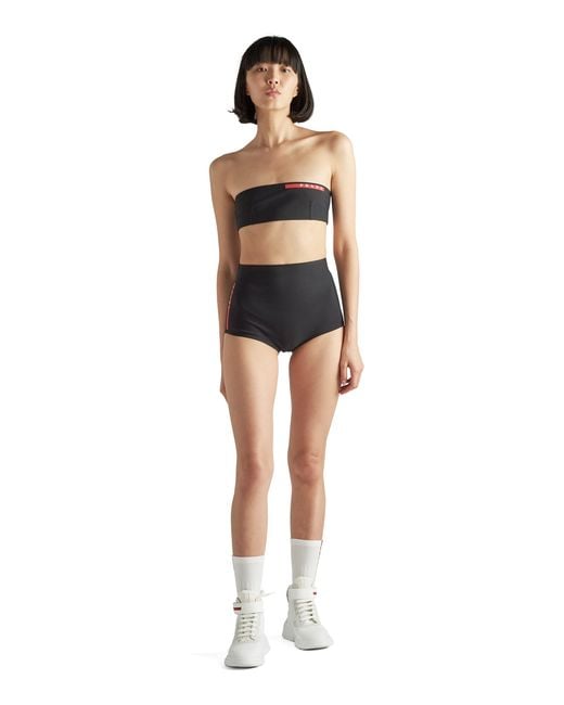 Prada Black Stretch Jersey Swim Shorts