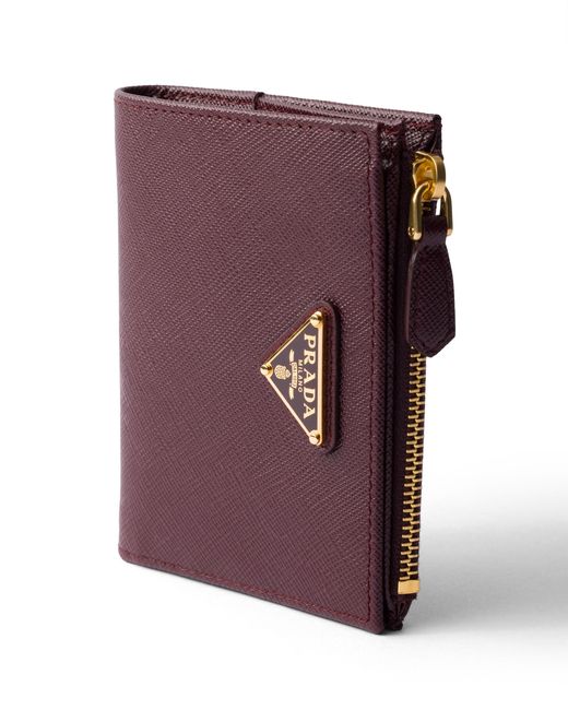 Prada Purple Small Saffiano Leather Wallet
