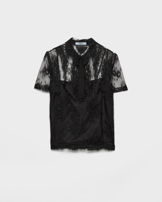 Prada Black Lace Top