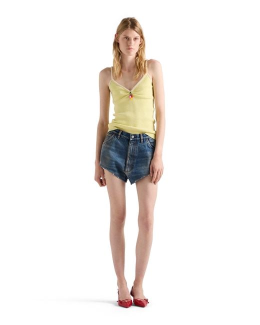 Top di Prada in Yellow