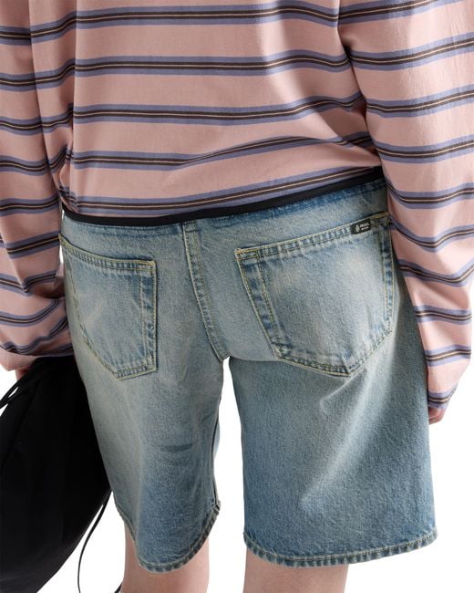 Prada Blue Washed Denim Bermudas