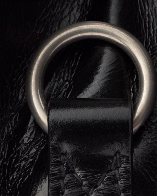 Prada Black Kleine Tote Bag Aus Leder