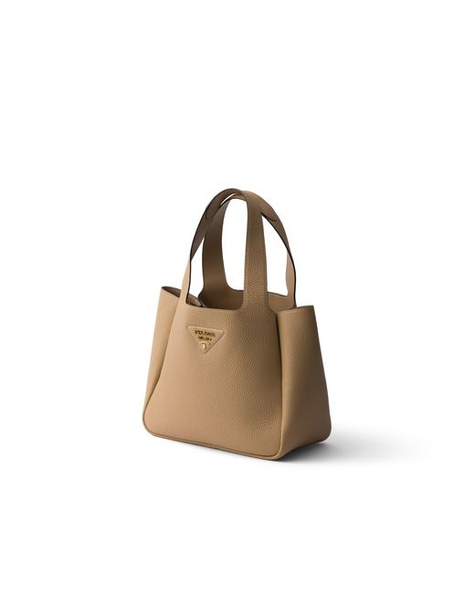 Prada Natural Liaison Small Leather Tote Bag