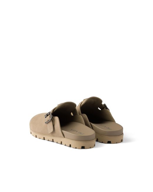 Prada Multicolor Suede Mules, Desert for men