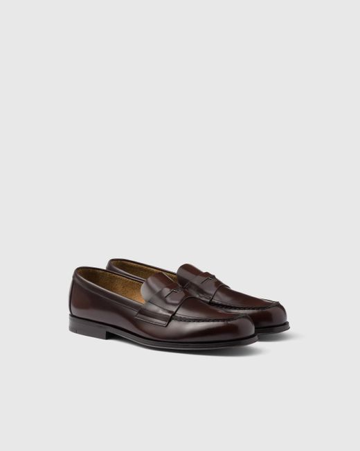 Prada Multicolor Brushed Leather Loafers for men