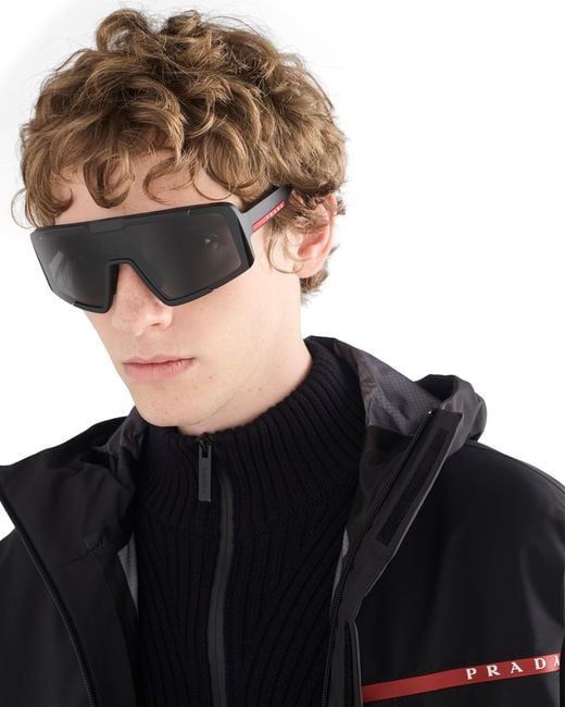 Prada Blue Linea Rossa Active Sunglasses for men