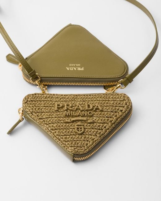 Mini Pochette En Crochet Prada en coloris Green