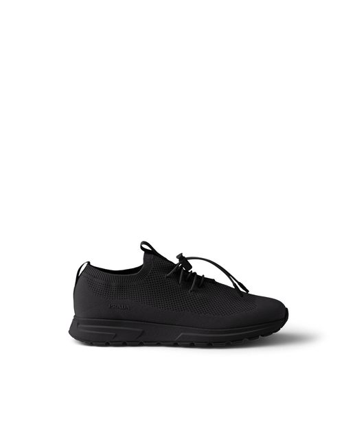 Prada Prax Sneakers Mit Elastischer Spitze in Black für Herren