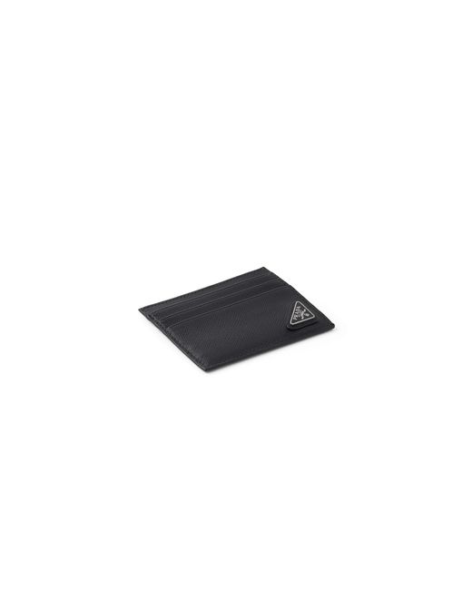Prada White Saffiano Leather Card Holder for men