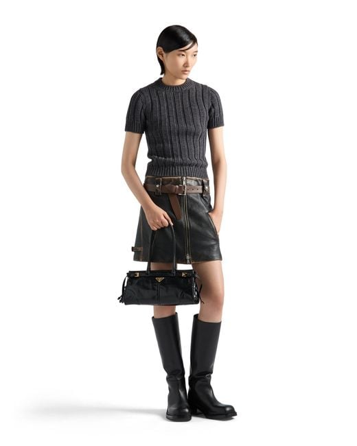 Borsa A Mano Bonnie Medium di Prada in Black