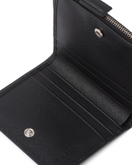 Prada White Small Saffiano Leather Wallet for men