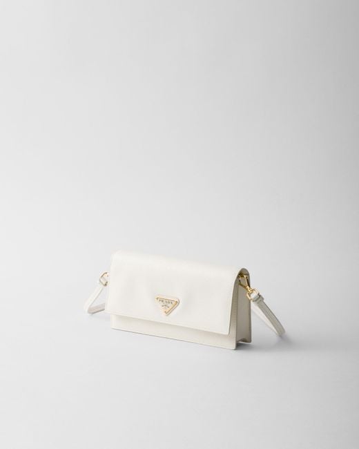 Prada White Saffiano Leather Mini-Bag