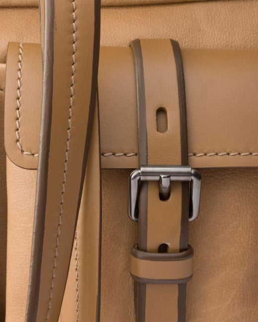 Prada Brown Route Large Leather Tote Bag