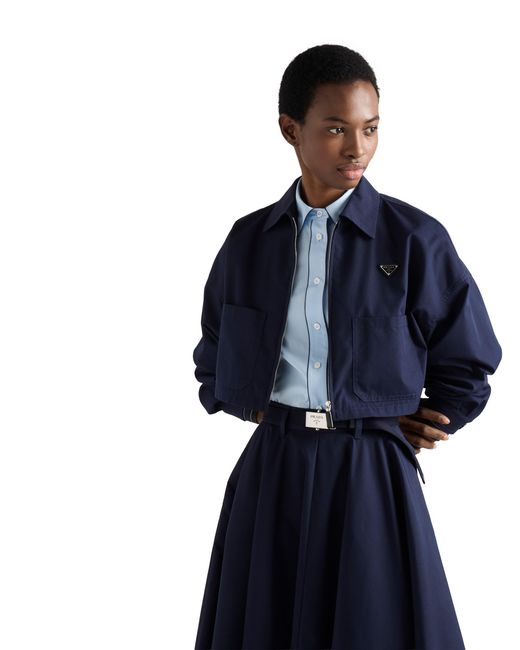 Prada Blue Short-Sleeved Poplin Shirt, Sky