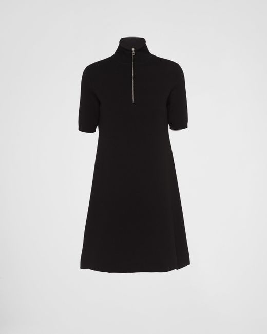 Prada Black Wool And Viscose Dress