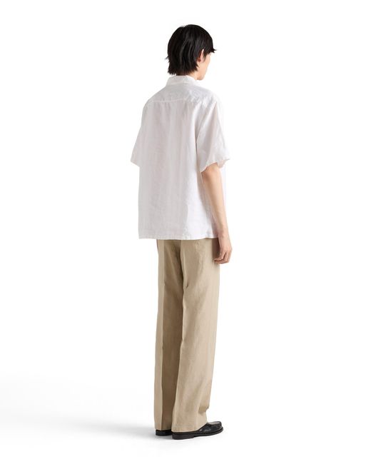 Prada Natural Linen Pants for men