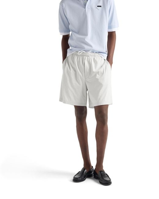 Prada White Cotton Shorts for men