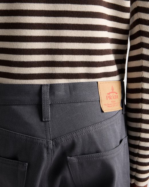 Prada Reguläre Jeans Aus Raw Denim in Blue für Herren