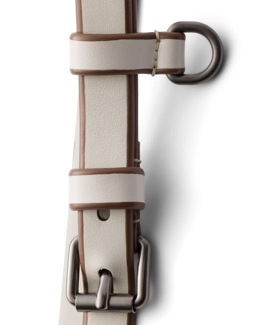 Prada White Leather Belt
