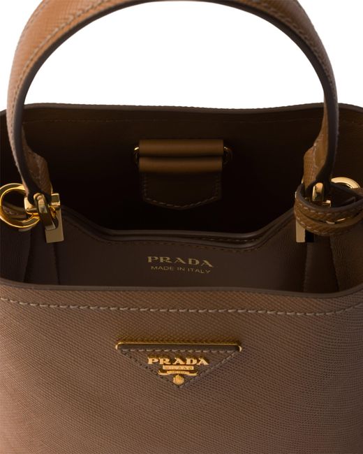 Borsa Panier Mini di Prada in Brown