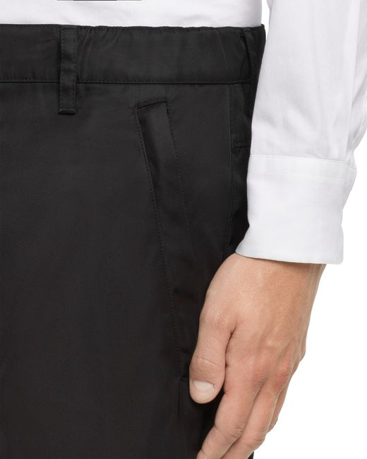 Prada Black Re-Nylon Trousers for men