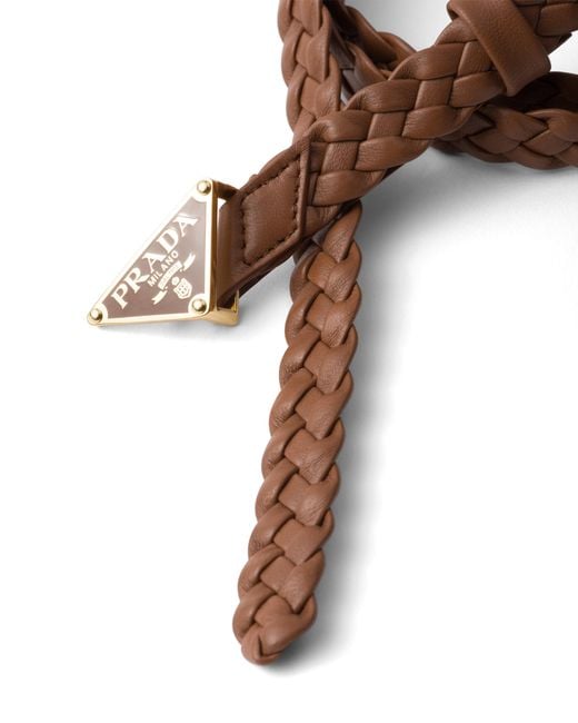 Prada White Nappa Leather Belt
