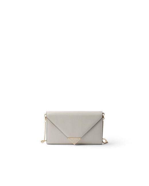 Prada White Mini Saffiano Leather Bag
