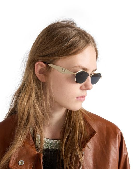 Prada Blue Sunglasses With Logo