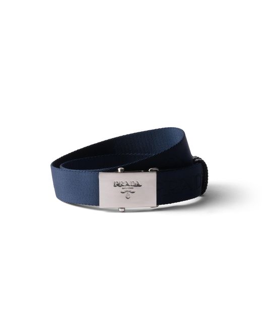 Cinturón De Re-Nylon, Hombre, Talla Prada de hombre de color Blue