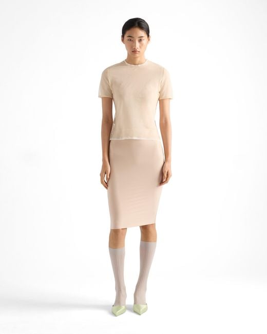 Prada White Stretch Fabric Slip