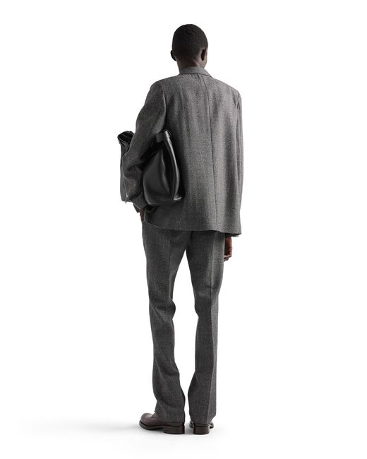 Prada Gray Single-Breasted Wool Jacket, Slate for men