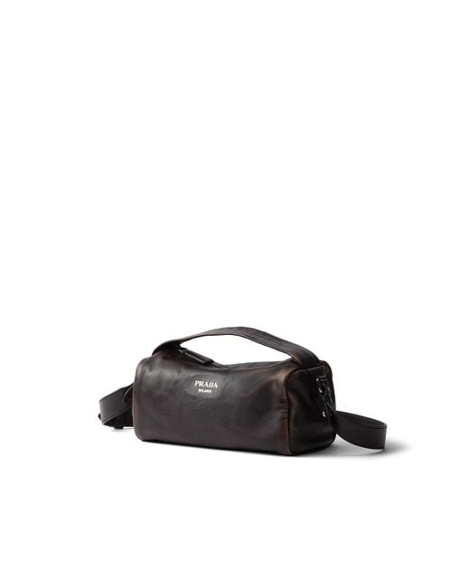 Prada Brown Nappa Leather Shoulder Bag for men