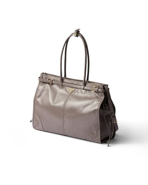 Borsa A Mano Bonnie Extra Large di Prada in Gray