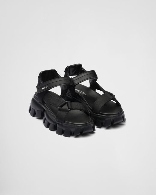 prada sporty woven nylon tape sandals