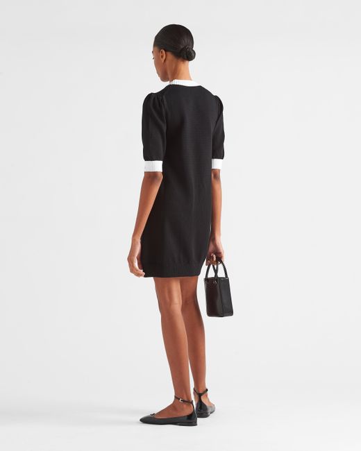 Prada Black Cotton Mini-Dress