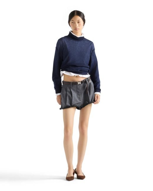 Prada White Shapeable Cotton Shirt