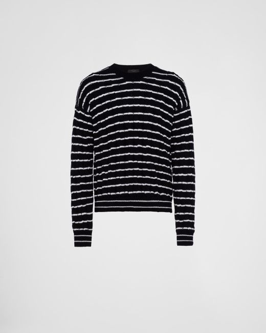 Prada Black Cashmere Crew-Neck Sweater