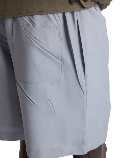 Prada Gray Mohair Wool Bermudas for men