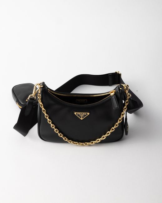Prada Black Re-Edition 2005 Leather Bag