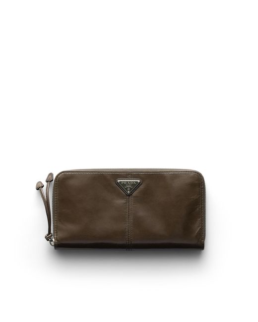 Prada Brown Leather Wallet for men