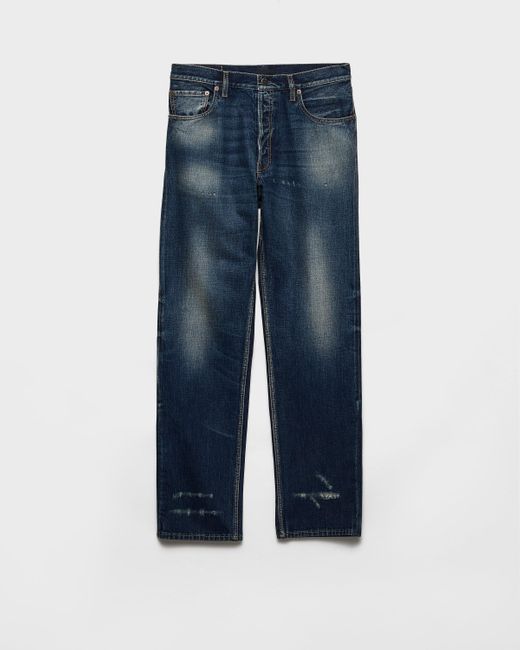 Jean En Denim Lavé Taille Classique Prada pour homme en coloris Blue