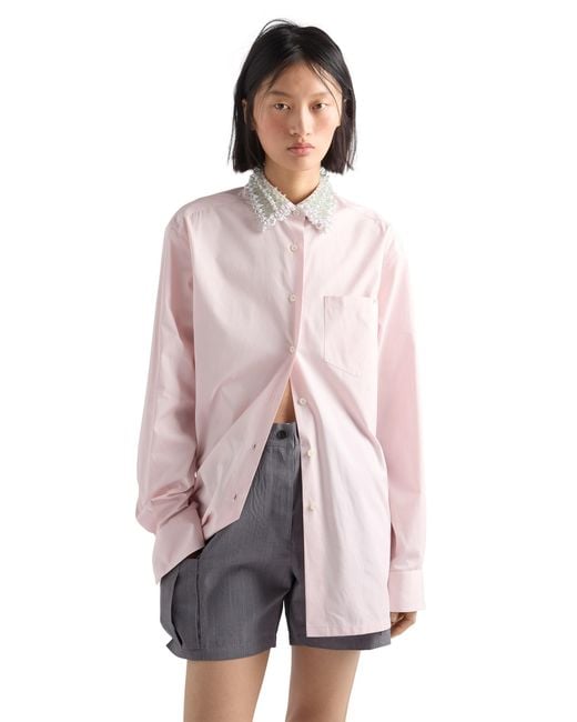 Prada Pink Poplin Shirt