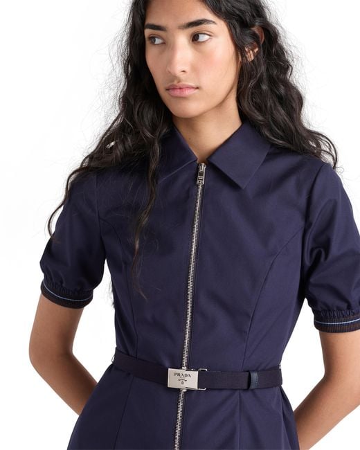 Prada Blue Poplin Dress