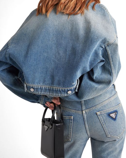 Prada Blue Five Pocket Jeans In Organic Denim