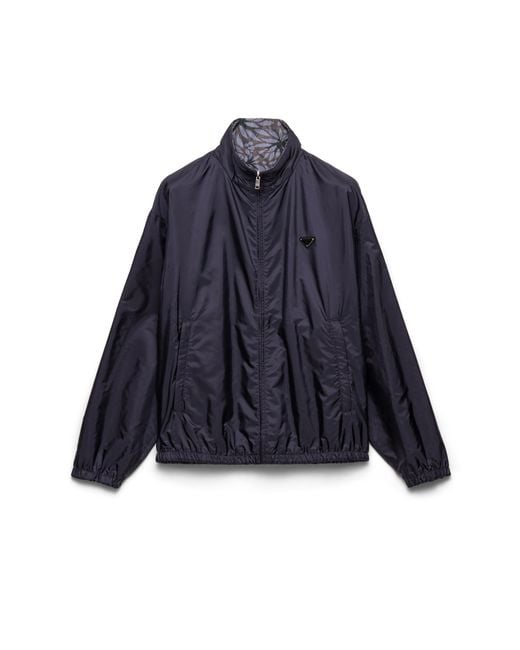 Prada Blue Reversible Re-Nylon Jacket for men
