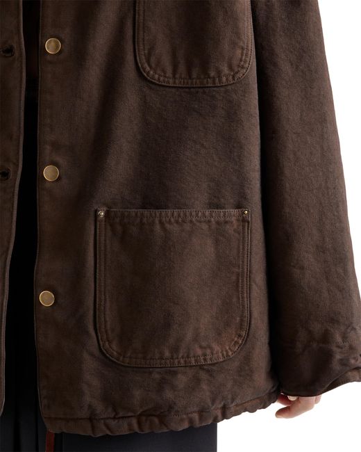 Prada Brown Canvas Oversized Jacket