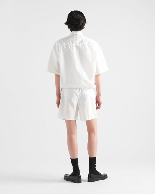 Camicia Maniche Corte di Prada in White da Uomo